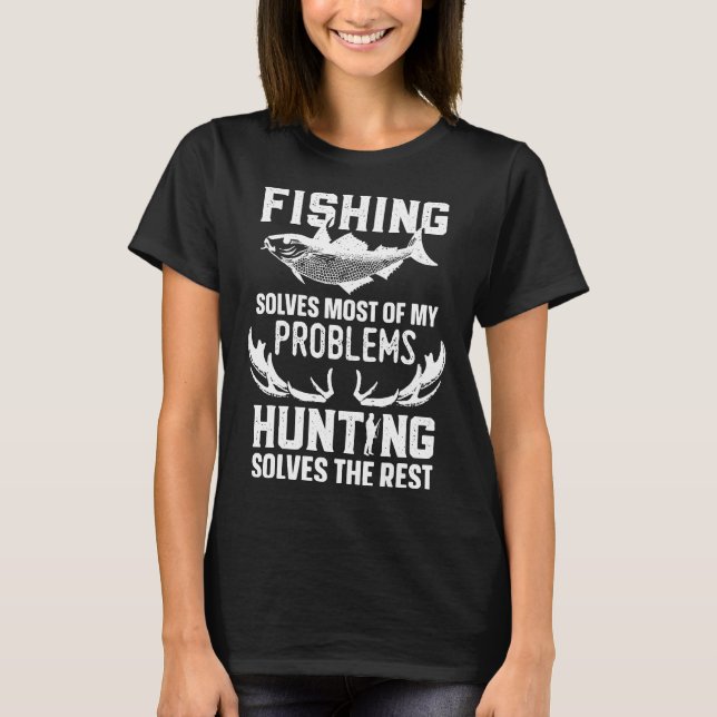 Peixes Engraçados Caçando Camisas Pesca Resolve A  (Frente)