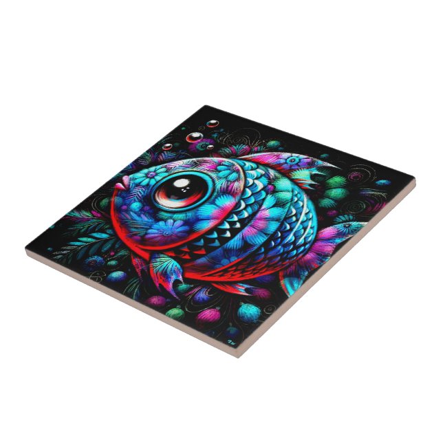 Peixes Florais De Olhos Grandes E Queijos Náuticos (Lateral)