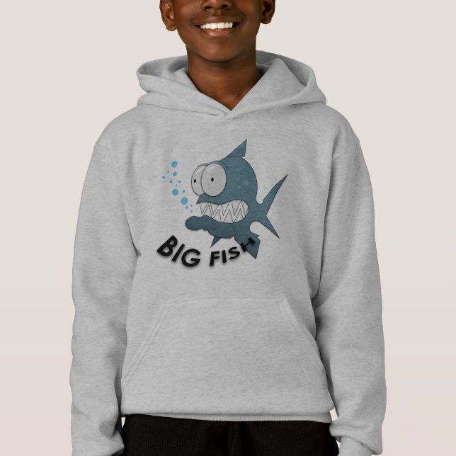 Peixes Grandes - Hoodie Pullover Infantil (Frente)