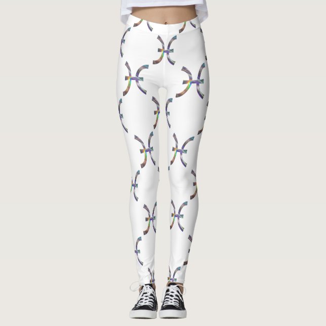 peixes holográficos leggings (Frente)