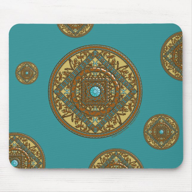 Peixes Mandala Mousepad (Frente)