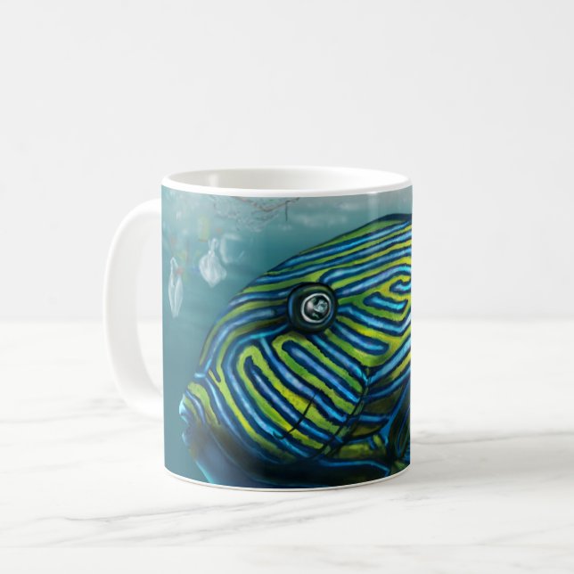 Peixes marinhos - caneca de conservação (Frente Esquerda)