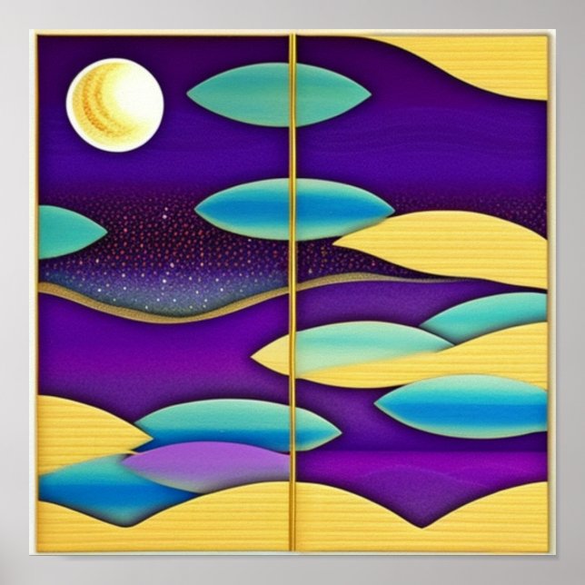 Peixes no céu e no Poster do mar (Frente)