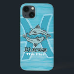 Peixes O cartaz de água do Peixe<br><div class="desc">Peixes "The Fish",  o caso do ipad astrologico grego com símbolos Pisceanos. Um presente perfeito para os Peixes (nascer entre 18 de fevereiro e 20 de março). Desenhada e projetada exclusivamente por Sarah Trett.</div>