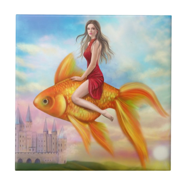 Peixes Ouros decorativos cerâmicos (Frente)