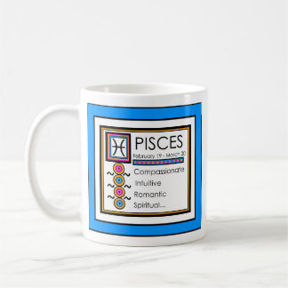 Peixes Personalidade Traços 11oz. Caneca Clássica