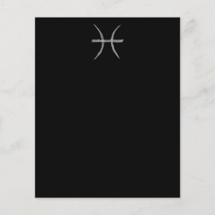 Peixes. Sinal de Astrologia Zodiac.Preto.