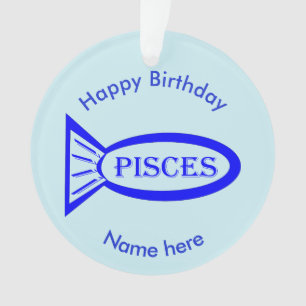 Peixes - Sinal de estrela Peixe - Ornamento acríl
