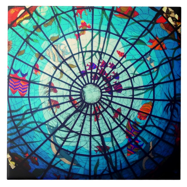 Peixes tropicais de vidro retido (Frente)