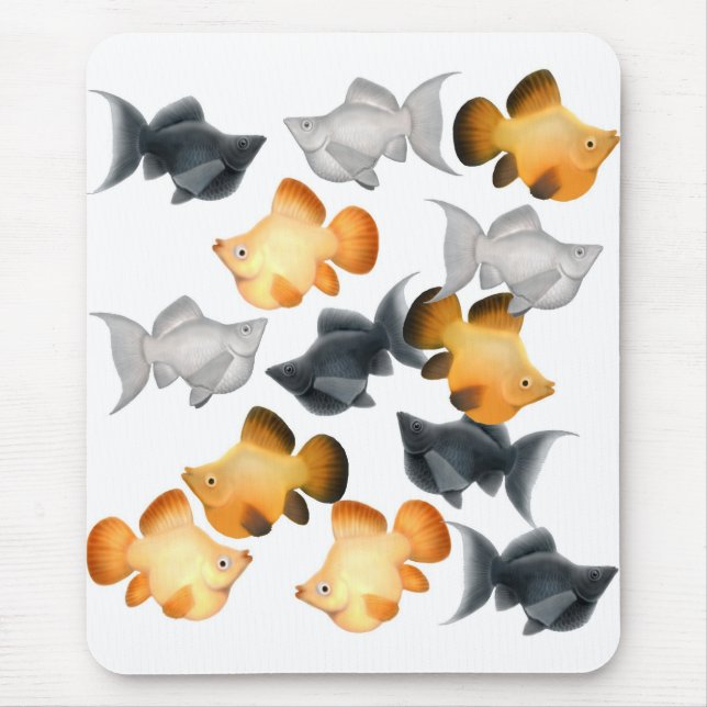 Peixes tropicais Mousepad dos Mollies do balão (Frente)