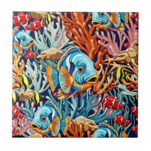 Peixes Tropicais Vibrações Coloridas de Verão
