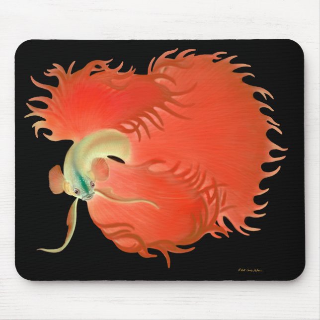 Peixes vermelhos grandes Mousepad de Betta (Frente)