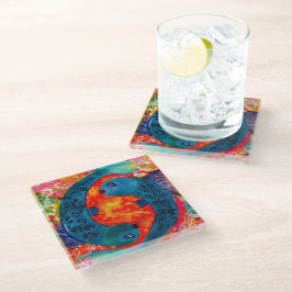 Peixes Vidro Bebida Coasters