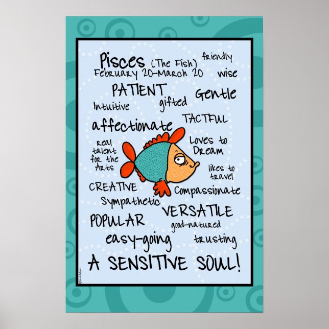 Peixes wordcloud poster (Frente)