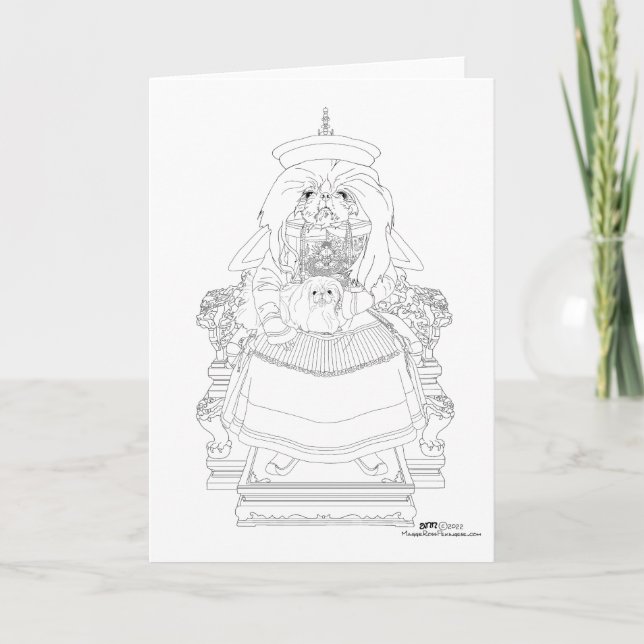 Pekingese Celestial Com Cartão Pet (Frente)