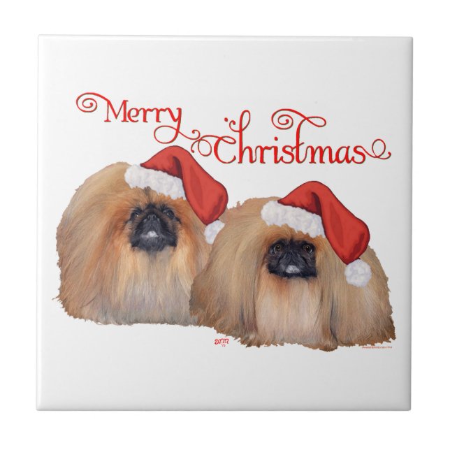 Pekingese Feliz Natal (Frente)