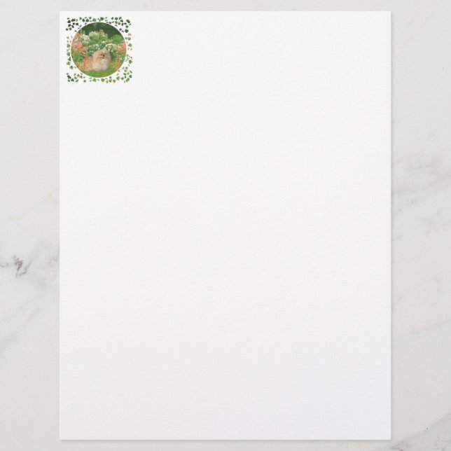 Pekingese no Jardim (Frente)