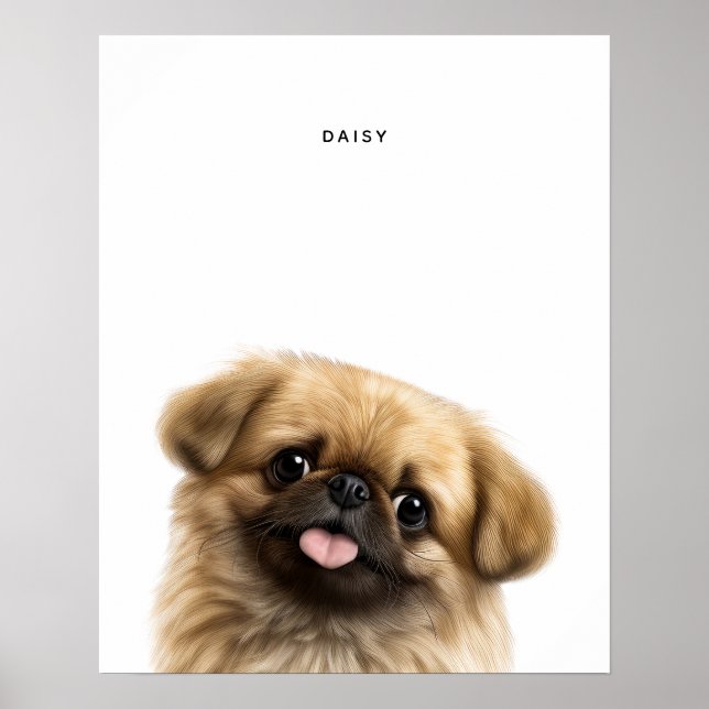 Pekingese Personalizado Impressão (Frente)