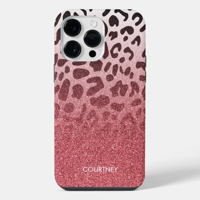 Pele de leopardo glitter rosa (Verso)