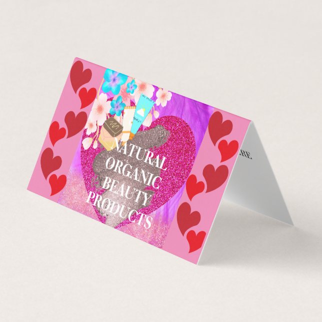 Pele Orgânica Natural e Cartão de visita de Cabelo (Frente)