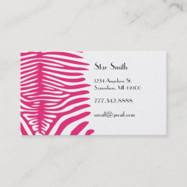 Pele Zebra Clássica em qualquer Cartão Cor Fuchsia
