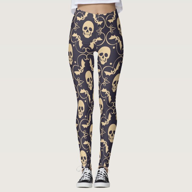Peles Assustadoras do Halloween Leggings (Frente)