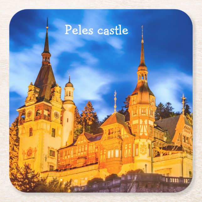 Peles de Porta-Copos Quadrados Personalizados (Frente)