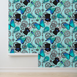 Peles e engrenagens com cabeça chata Azul