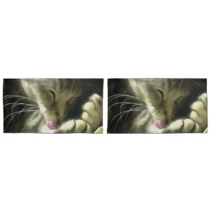 Peles Maciças E Suaves E Púrpura De Uma Gata De Ci