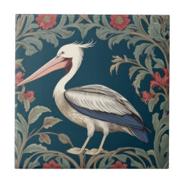 Pelican William Morris estilo Left Sea Marine Pird