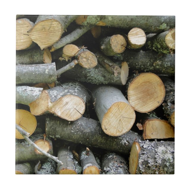 Película de madeira de fogo cortada empilhada (Frente)