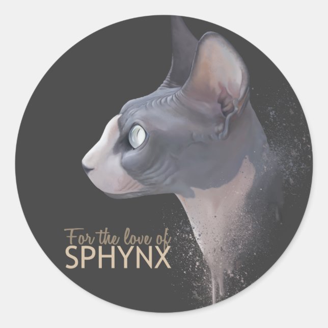 Pelo amor do adesivo SPHYNX (Frente)