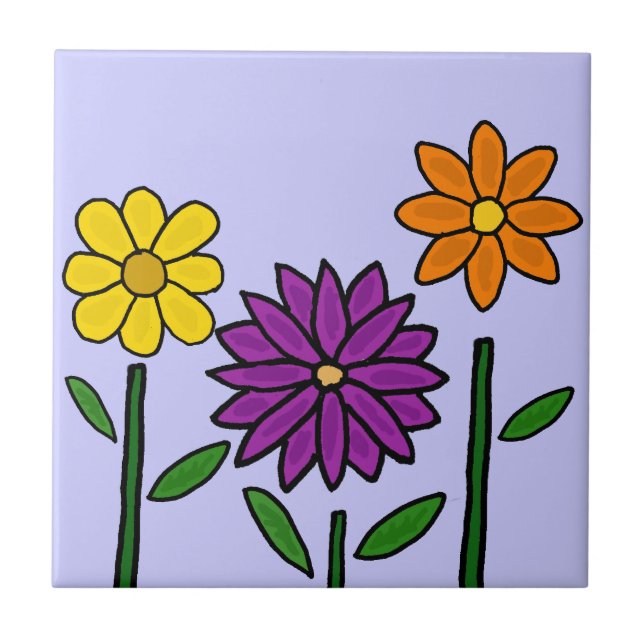 Pelo azulejo floral da arte (Frente)