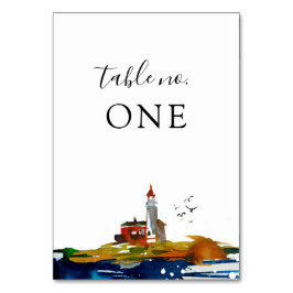 Pelo Cartão De Mesa De Casamento Marítimo