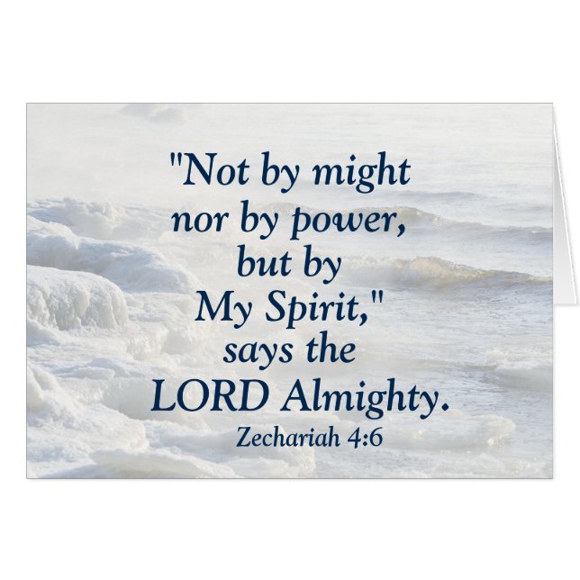 Pelo Meu Espírito, Cartão De Ondas Do Oceano Escri (Frente Horizontal)