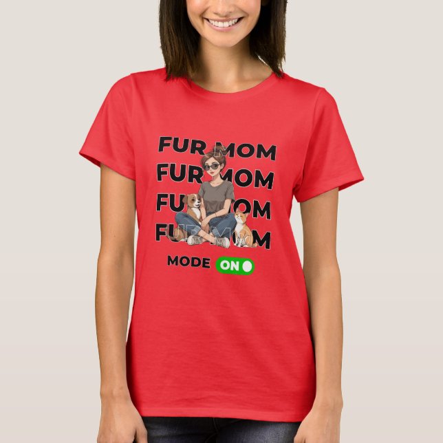 Pelo Modo Mãe Na Camisa T - Pet Aluga Camisa Mãe (Frente)