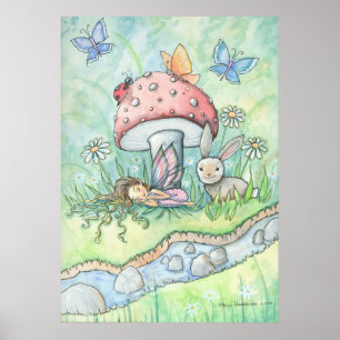 Pelos Bancos do Silver Stream Fairy Bunny Poster