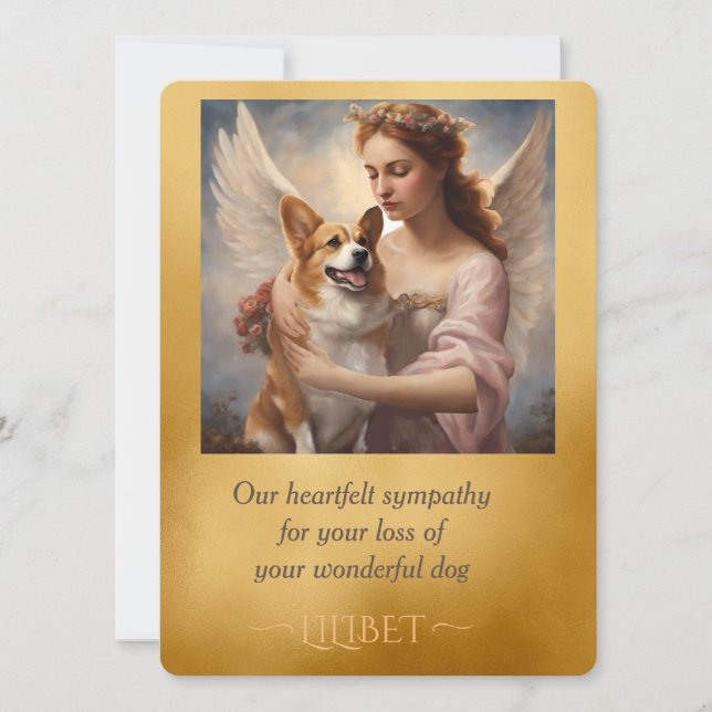 Pembroke Corgi elegante Angel Sympathy (Frente)