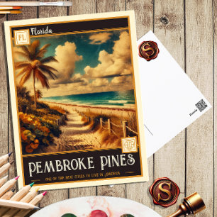 Pembroke Pines, Florida Cartão postal Vintage
