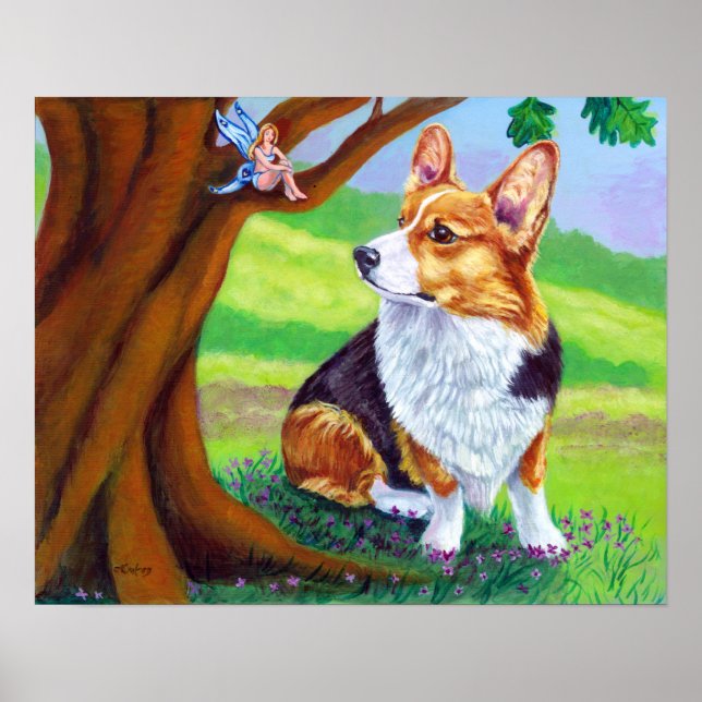 Pembroke Welsh Corgi Impressão (Frente)