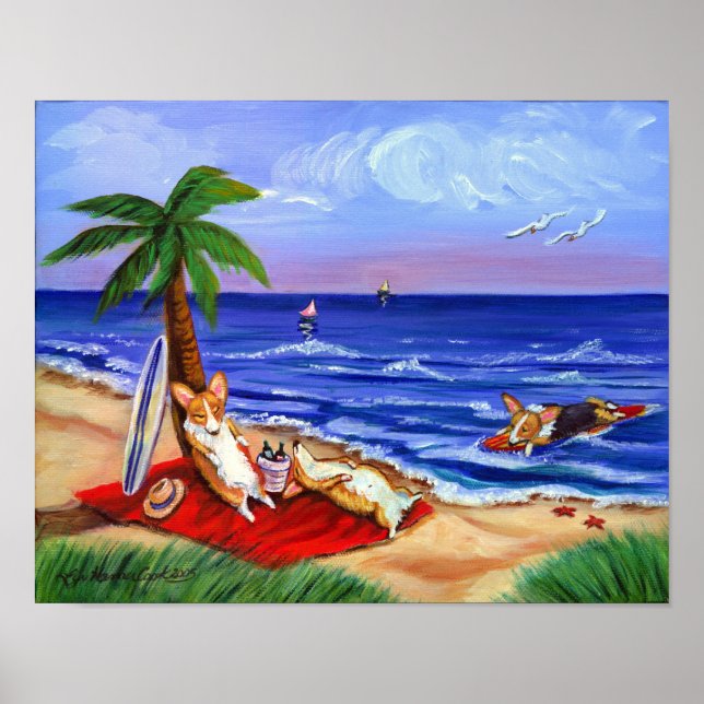 Pembroke Welsh Corgi Impressão (Frente)