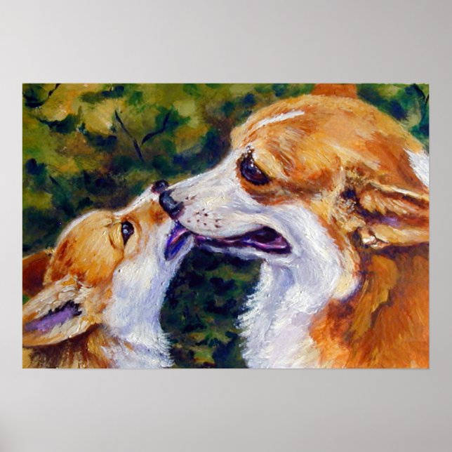 Pembroke Welsh Corgi Impressão Poster (Frente)