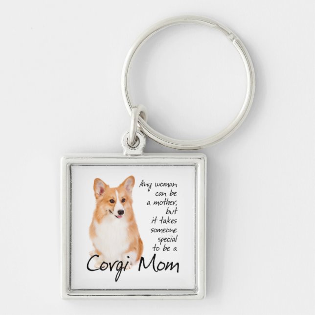 Pembroke Welsh Corgi Mãe Chaveiro (Frente)