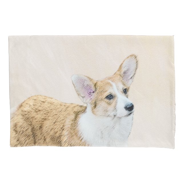 Pembroke Welsh Corgi - Pintura Original para Cacho (Frente)