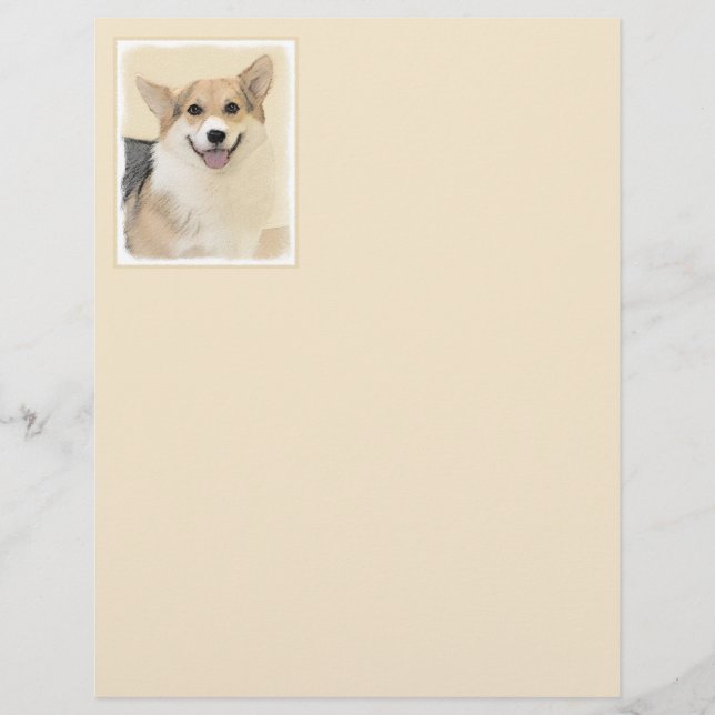 Pembroke Welsh Corgi - Pintura Original para Cacho (Frente)