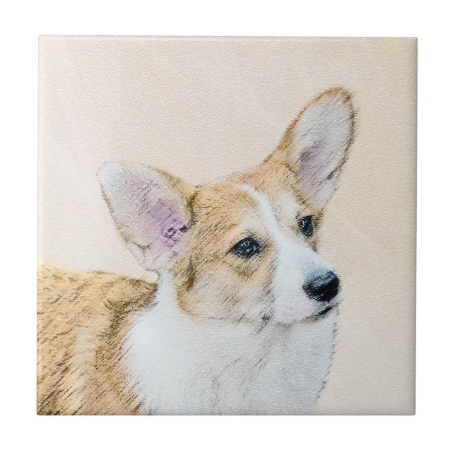Pembroke Welsh Corgi - Pintura Original para Cacho (Frente)