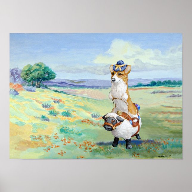 Pembroke Welsh Corgi Poster Impressão (Frente)