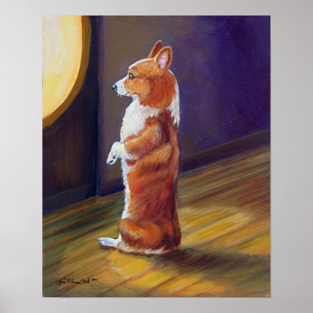 Pembroke Welsh Corgi Poster Impressão (Frente)