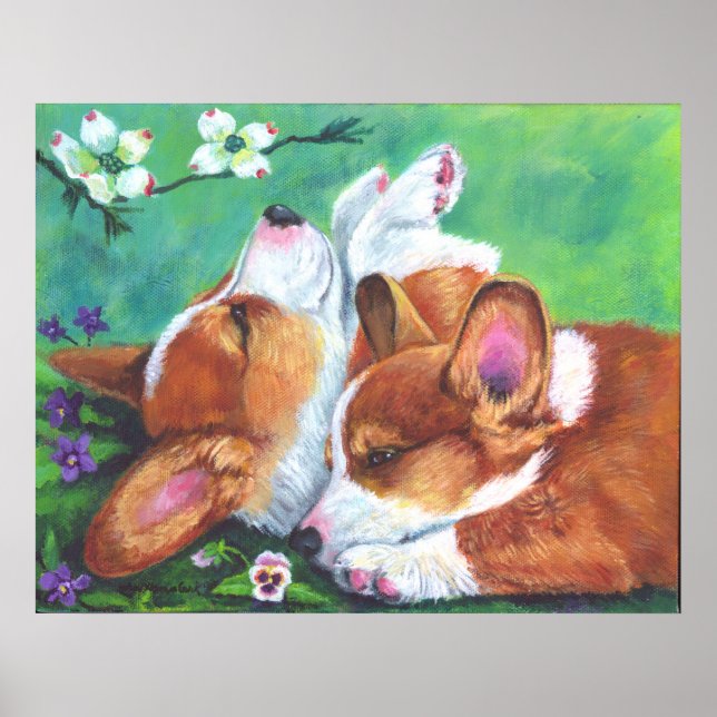 Pembroke Welsh Corgi Poster PRINT (Frente)