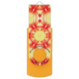 Pen Drive ~ amarelo e vermelho do teste padrão do feriado do